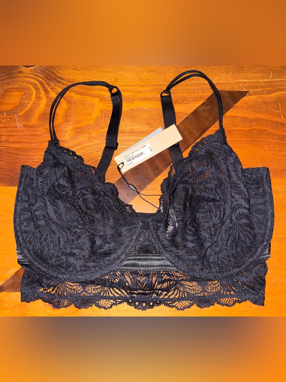 Cosabella Khana Longline Underwire Bra in Black Size 34F NWT